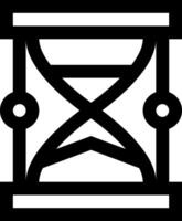 A black and white logo of a clock vector
