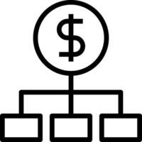 A dollar sign icon on a white background vector