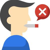 A man with a cigarette in his mouth and a red cross vector