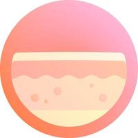 A bowl of fruit and water in a circle vector