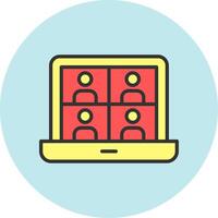 Online Meeting Icon Design vector