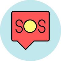 Sos Icon Design vector