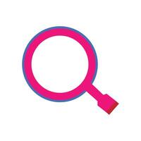 Magnifying glass icon. Flat design style eps 10. magnifying glass illustration element design, search icon, find symbol vector