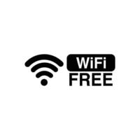 Free wifi icon. Wireless symbol. Free wifi illustration isolated on white background. Free wifi symbol illustration element design for use in banners, flyers and other design needs vector