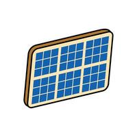 Solar panel icon. Flat illustration of solar panel icon for web design. design element illustration of eternal energy sources, will not run out. Energy sources with solar power vector