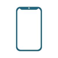 smartphone device technology icon illustration design graphic flat style blue color. mobile phone interface design illustration symbol vector