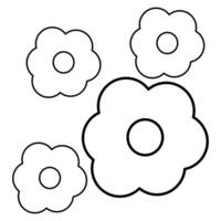 Flower icon. Outline illustration of flower icon for web. cute flower decorative icon illustration design graphic flat style in outline. Floral illustration element design vector