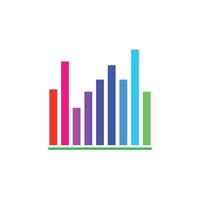 Business graph icon on background for graphic and web design. Flat color design. Creative illustration concept symbol for financial report or analysis vector