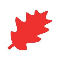 Maple leaf flat icon. Red symbol on white background. Leaves flat icon. Isolated on white background. . Nature element design, Maple leaf vector