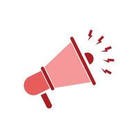 Megaphone icon isolated on white background for your web and mobile app design. Loudspeaker symbol. Graphic design template elements with promotional and marketing themes. vector