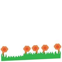 Flowers in the grass. Illustration of a meadow overgrown with beautiful flowers. Illustration element design with a nature theme. suitable for children's story books illustration vector