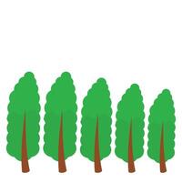 Forest isolated on white background. Design element illustration tree in flat style. Nature environment ecology plant of tree. Design elements of nature illustration vector