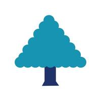 tree plant ecology icon illustration design graphic flat style blue and white. Illustration of tree isolated on white background. Illustration design elements with a plant theme vector