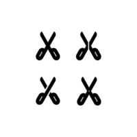 Scissors icon set. Simple element illustration. Scissors symbol design template. Can be used for web and mobile. vector