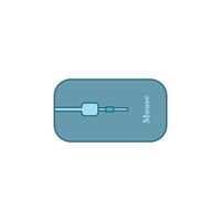 Usb plug icon. Flat color design. mouse icon symbol with blue color. Suitable for use as a design of input devices for computer movements. Hardware for computer or laptop needs vector
