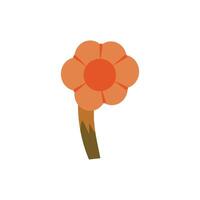Flower icon in flat color style. Floral symbol for web design. Abstract illustration of simple flower icon in flat style. Graphic design template elements with a natural theme vector