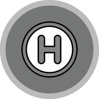 Helipad Icon Design vector