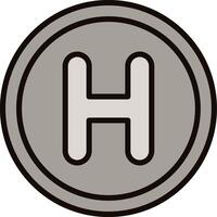 Helipad Icon Design vector