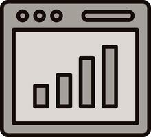 Bar Chart Icon Design vector