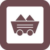 Mining Cart Icon Design vector