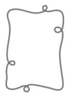 Vertical rectangle Chain frame corner, coiled into a twist shape. vector