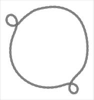 Chain frame corner, coiled into circle shape with knot vector