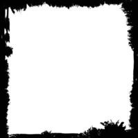 Grunge frame border texture, halloween horror template. vector