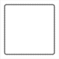 Chain frame corner, coiled into square shape. vector