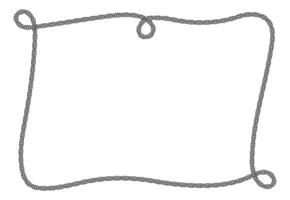 Chain frame corner, coiled into twist shape with knot. vector
