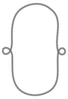 Vertical rectangle Chain frame corner. vector