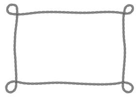 Chain frame corner, coiled into rectangle and Knotted shape at the corner. vector