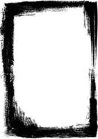Grunge frame border texture, paint brush stroke frame. vector