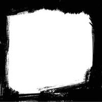 Grunge frame border, square shape, paint brush stroke black frame. vector