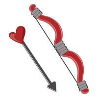 Cupid Heart Arrow Illustration Love Element vector