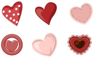 Assorted Heart Illustrations for Romantic Design vector