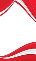 Red and white background with a wavy pattern vector
