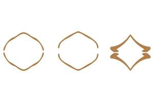 Decorative ornament frame set design vector