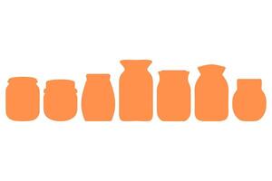 Simple jar illustration design set vector