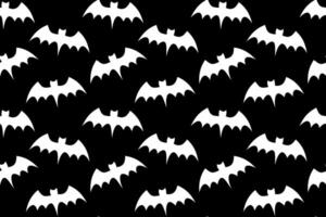 bat flying halloween seamless pattern background for print on textile, wrapping,banner, card. wing of bat old school pattern on black background. groovy white bat fly pattern vector