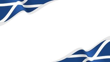 wavy scotland flag frame background with copy space for text. scotland national day vector