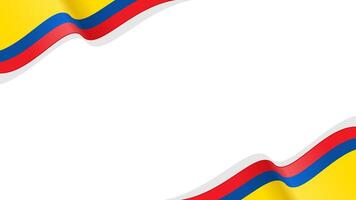 wavy ecuador flag background with copy space for text. ecuador independence day vector