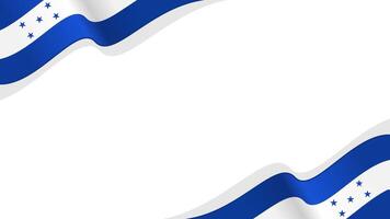 wavy honduras flag frame background with copy space for text. honduras national day vector