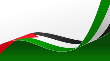 wavy palestine flag background with copy space for text. palestine national day vector