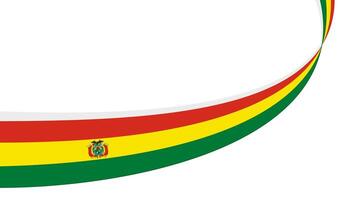 Wave flag of Bolivia with copyspace background. bolivia event banner vector