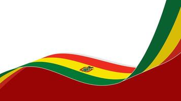 wavy bolivia flag background with copy space for text. bolivia national day vector