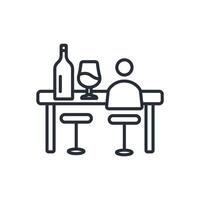 drinking icon. .Editable stroke.linear style sign for use web design,logo.Symbol illustration. vector