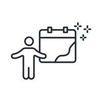 december 31 icon. .Editable stroke.linear style sign for use web design,logo.Symbol illustration. vector