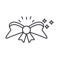 bow icon. .Editable stroke.linear style sign for use web design,logo.Symbol illustration. vector