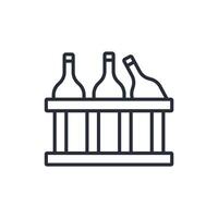 Box wine icon. .Editable stroke.linear style sign for use web design,logo.Symbol illustration. vector