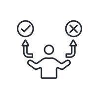 Decision icon. .Editable stroke.linear style sign for use web design,logo.Symbol illustration. vector